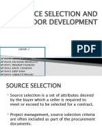 Source Selection and Vendor Development