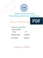 Irrigation Scheduling Using Cropwat