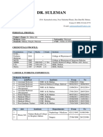 Dr. Suleman: Personal Profile