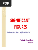 Significant Figures Figures: Fundamentals of Physics For JEE and Class X+1