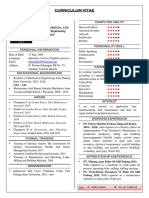 Mechanical Engineering: Curriculum Vitae