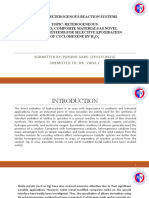 Course: Heterogenous Reaction Systems Topic: Heterogeneous Ag-Tio - Sio Composite Materials As Novel Catalytic Systems For Selective Epoxidation of Cyclohexene by H O