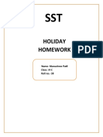 SST Holiday Homework