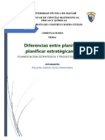 Diferencias Entre Planificar y Planificar Estratégicamente