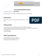 Configure Microphone and Setting Speaker Levels For Measurements in Dirac Live 2