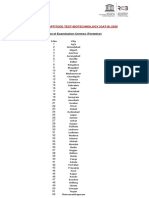 Graduate Aptitude Test-Biotechnology (Gat-B) 2020: List of Examination Centres (Tentative)