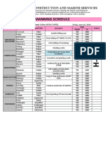 Manning Schedule: Delta Construction and Marine Services