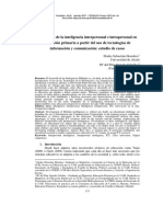 Desarrollo de La Inteligencia Interpersonal e Intrapersonal