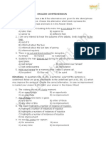 English Comprehension Direction: in Question Nos.1 To 5 Four Alternatives Are Given For The Idiom/phrase