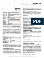 Rapidcure: Waterproofing and Leak Arrest Product Group Rapidcure RCC