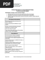 Critical Appraisal of A Cross-Sectional Study On Environmental Health