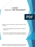 Genset Transfer Times