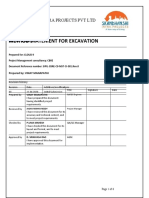 Method Statement For Excavation: Skandhanshi Infra Projects PVT LTD