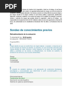 Evaluación Conocimientos Previos