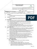 Cleaning Procedures & Schedule in The Hospital