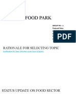 Food Park: Group No - 1 Pratyush Patra Shweta Patne Hasika Thakur Madhura Padval Gaurav Kolgaonkar