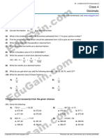 Class 4 Decimals: Answer The Questions