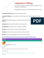 Patterns of Development in Writing