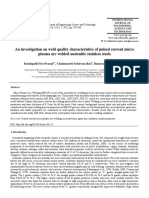 An Investigation On Weld Quality Characteristics of Pulsed Current Micro Plasma Arc Welded Austenitic Stainless Steels