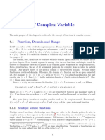 Functions of Complex Variable: Function, Domain and Range