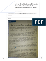 La Crueldad No Es Elegante (Texto 1), Fibras Vegetales (Texto 2), Animales y Hábitats en Extinción (Texto 3)