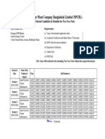 Nuclear Power Plant Company Bangladesh Limited (NPCBL) : List of Selected Candidates & Schedule For Viva-Voce Tests