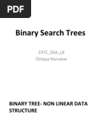 Binary Search Trees: Extc - Dsa - L8 Chhaya Narvekar