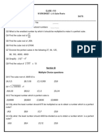 CBSE Class 8 Mathematics Worksheet - Cuberoots