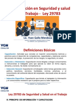 Para Charla de SST y Capacitación en SST - Ley 297983