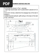 Lec - 15 July-Seepage Assifnment Plus Embankment Flow Net Plus Seepage Paper-2 PDF