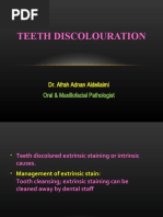 Teeth Discolouration: Dr. Afrah Adnan Aldeliaimi