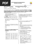 Actividad Evaluativa Química Octavo