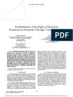 Establishment of The Right of Electricity Transmission Easement Through Court Proceedings