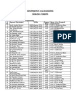 Geotechnical Engineering: Department of Civil Engineering Research Students