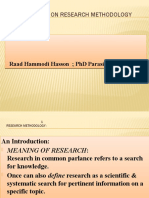 Lecture Notes On Research Methodology: Raad Hammodi Hasson PHD Parasitology