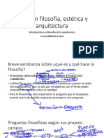 Relación Filosofía, Estética y Arquitectura Mentalidad Arcaica