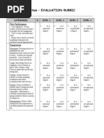 Chorus Presentation - EVALUATION RUBRIC: Categories R Level 1 Level 2 Level 3 Level 4