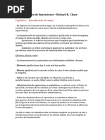 Administración de Operaciones - Richard B. Chase: Capítulo 1 - Introducción Al Campo