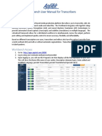 Workbench User Manual For Transcribers