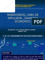 Reservorios, Linea de Impulsion, Diametro Economico