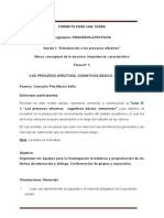 Tarea #1 Los Procesos Afectivos, Cognitivos Básico, Emociones. (MARCIA CAMACHO PITA)