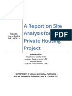 A Report On Site Analysis For Private Housing Project: Author