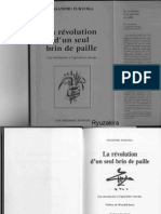 Masanobu Fukuoka - La Révolution D'un Seul Brin de Paille Signé