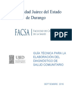 Guía Técnica para La Elaboración Del Diagnostico de Salud 2016-2