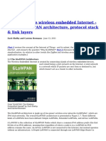 6lowpan: The Wireless Embedded Internet - Part 3: 6lowpan Architecture, Protocol Stack & Link Layers