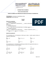 Cálculo Diferencial. Taller Límites