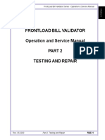 Frontload Bill Validator Operation and Service Manual Testing and Repair
