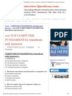 100 Top Computer FUNDAMENTAL Questions and Answers