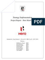 Strategy Implementation: Project Report - Hero Motocorp