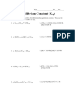 Keq Equilibrium Constant